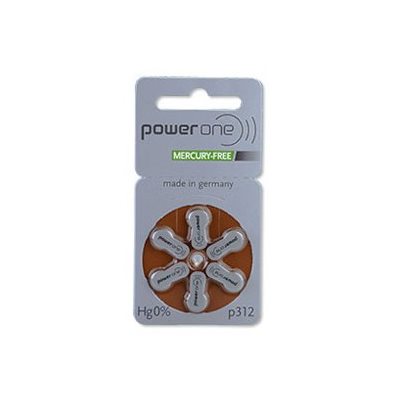 POWER ONE MF BATTERIES, SIZE 312 (10 CARDS OF 6 BATT)